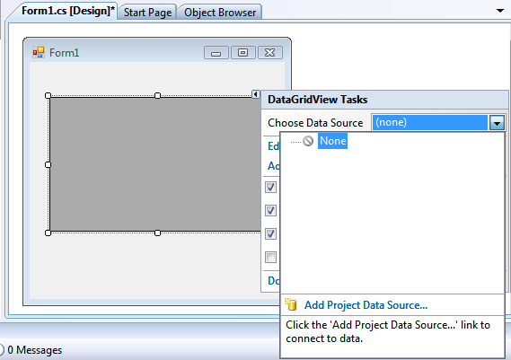 Add Project Data Source